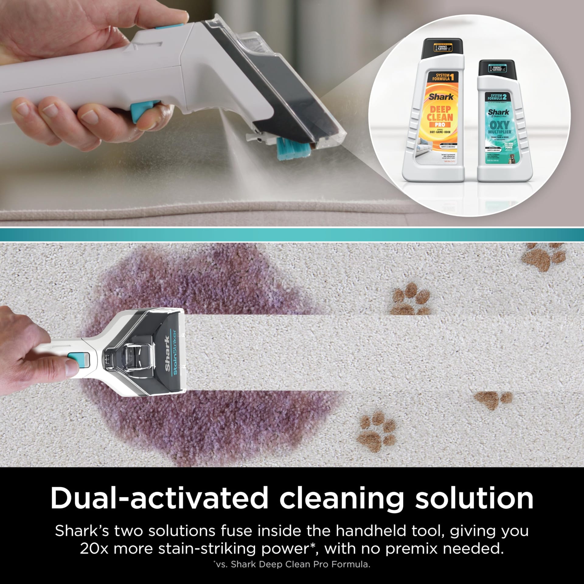 Shark CarpetXpert with StainStriker Upholstery and Carpet Cleaner, Cyan - Review Image 4