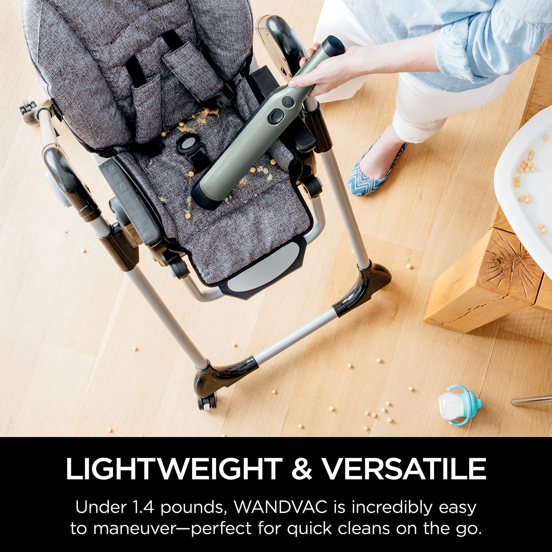 Lightweight Shark Wandvac Cordless Handheld Vacuum with Powerful Suction, Charging Dock, and One-Touch Empty - Sage Green - Review Image 4