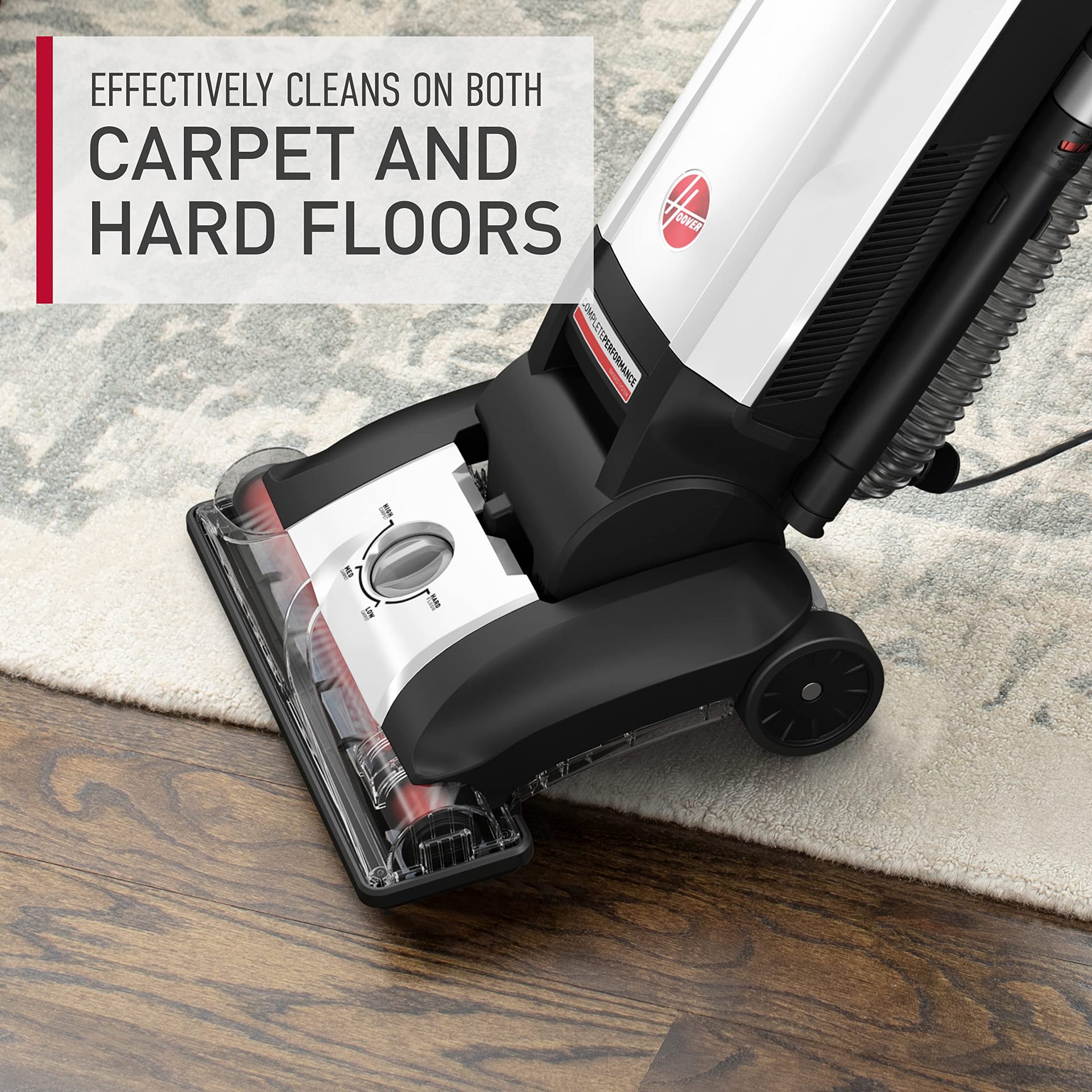 Hoover Complete Performance Corded Bagged Upright Vacuum Cleaner, Pet Hair Vacuum, Uh30651, White - Review Image 4