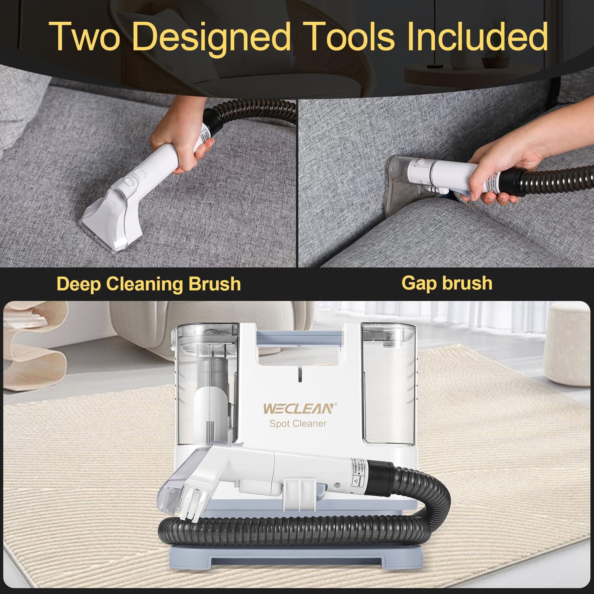 WECLEAN C1 Portable Upholstery and Carpet Cleaner with Powerful Suction - Review Image 2