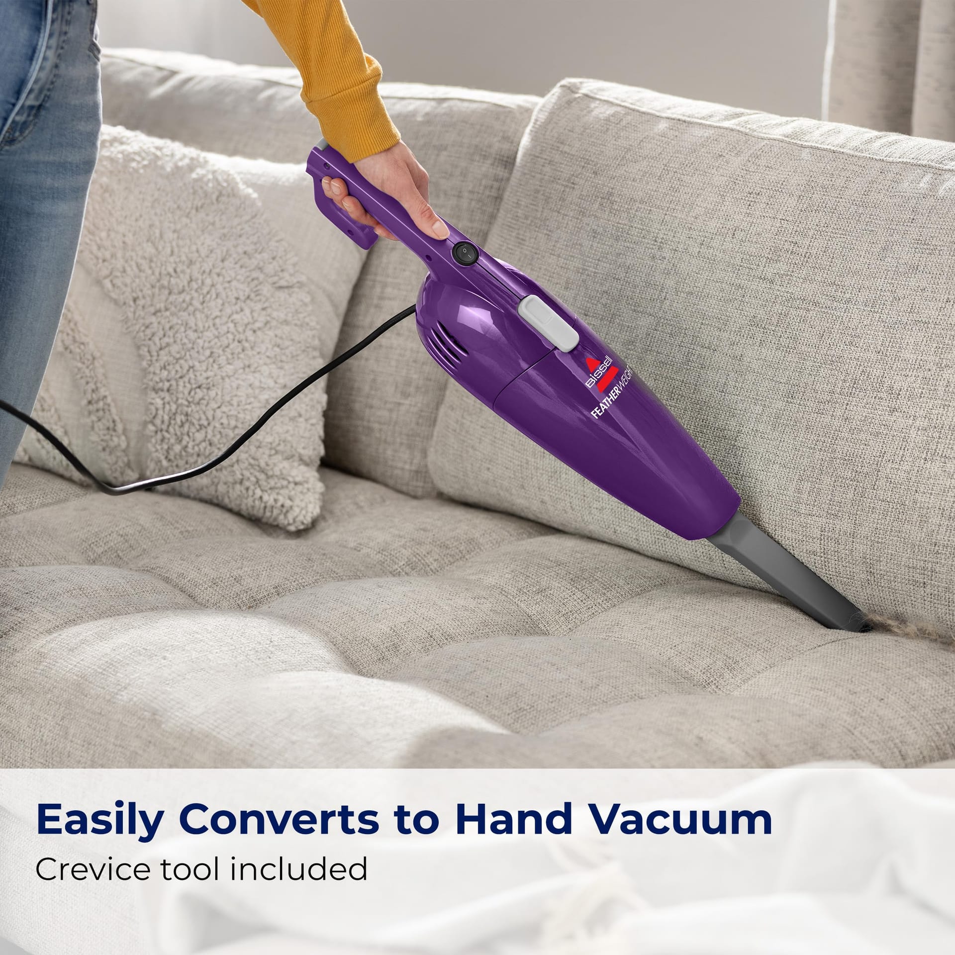 Lightweight Bissell Featherweight Stick Bagless Vacuum with Crevice Tool - Purple (20334)​ - Review Image 5