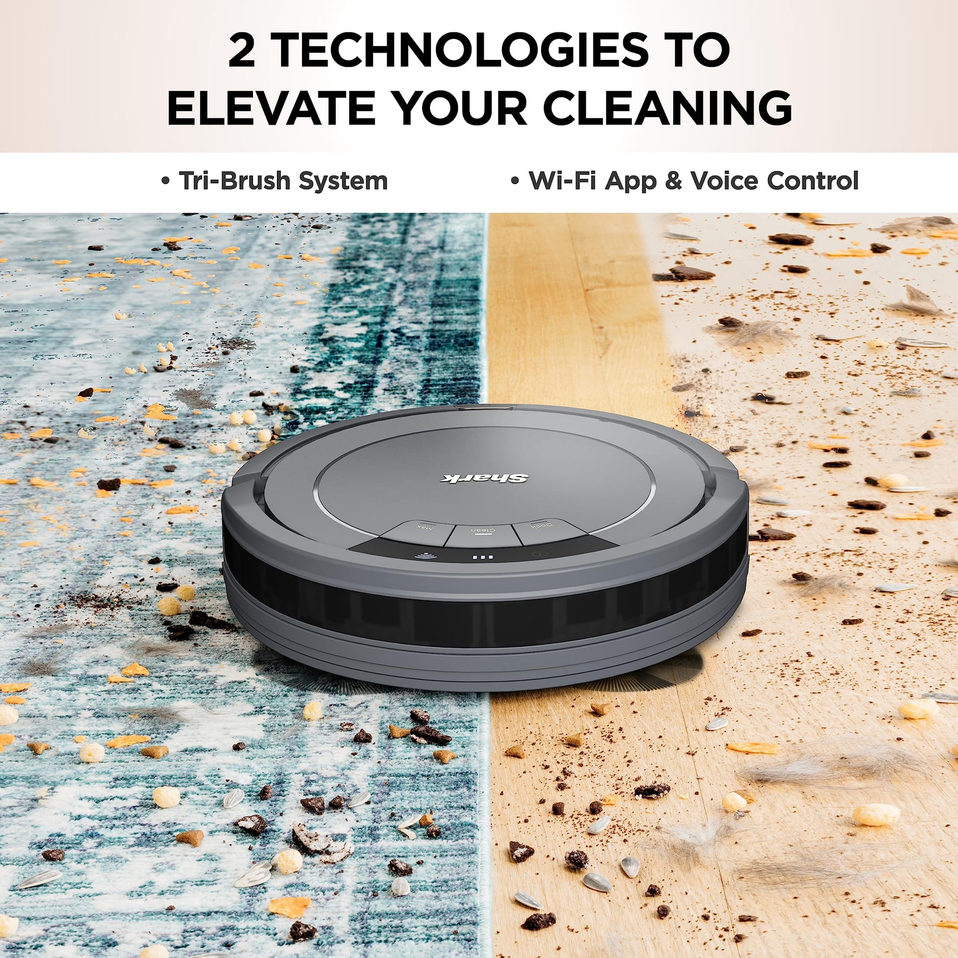 Shark AV753 Ion Robot Vacuum, Tri-Brush System, WiFi Connected, 120 Min Runtime, Works with Alexa, Multi Surface Cleaning - Grey - Review Image 3