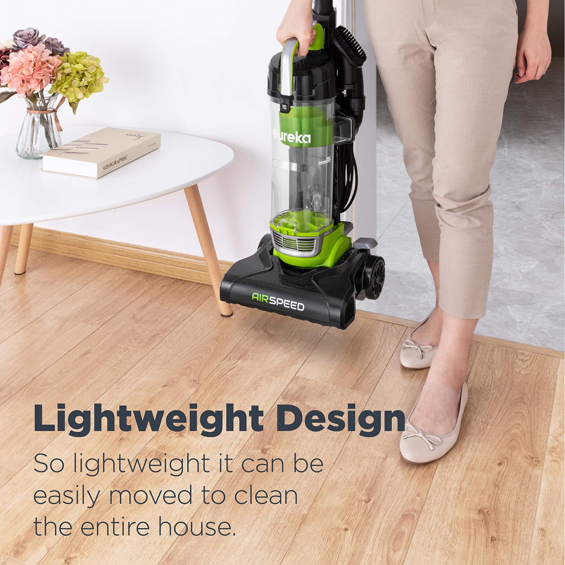 Eureka Airspeed Ultra-Lightweight Compact Bagless Vacuum Cleaner - Powerful Suction for Hardwood Surfaces, Neu10Ae4, Red - Review Image 2