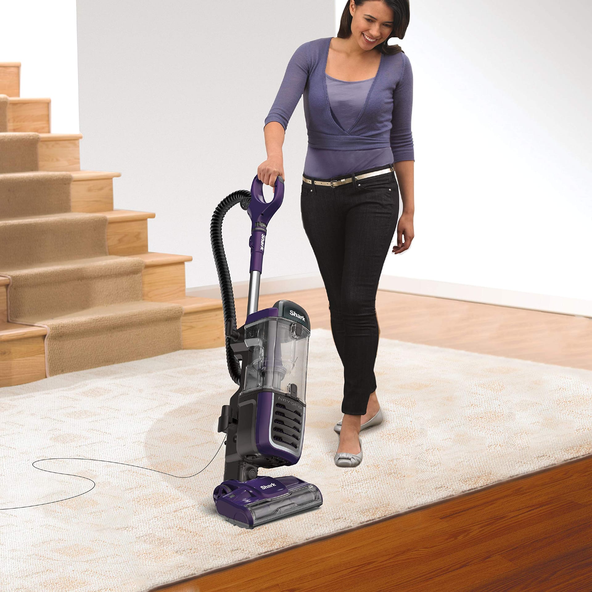 Renewed Shark Navigator Swivel Pro Complete Upright Vacuum NV150 - Lift-Away Bagless Vacuum for Carpet and Hard Floor Cleaning with Anti-Allergy Feature - Review Image 2