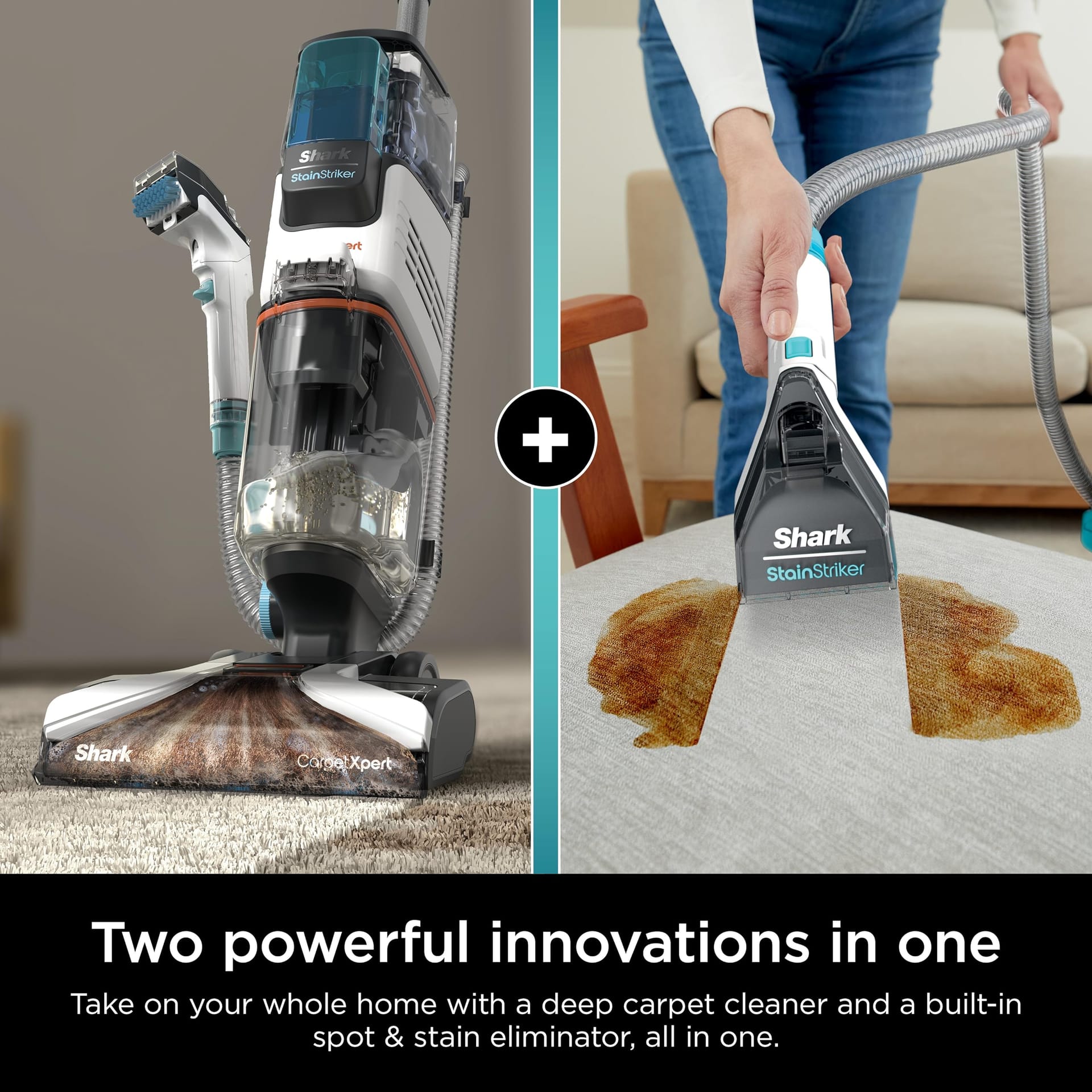 Shark CarpetXpert with StainStriker Upholstery and Carpet Cleaner, Cyan - Review Image 2
