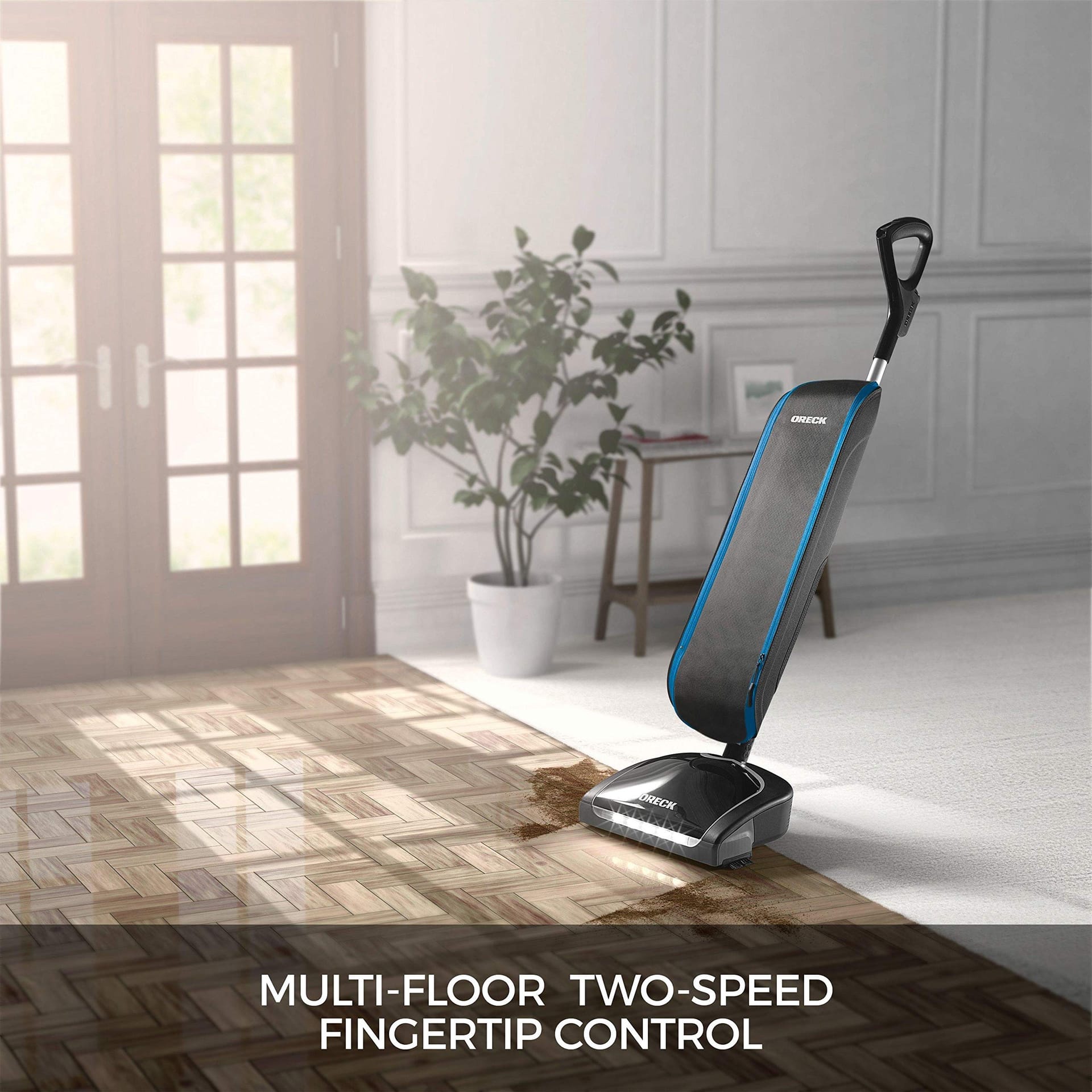 Powerful Oreck HEPA Bagged Upright Vacuum Cleaner for Carpet and Hard Floor - Lightweight UK30205PC, Blue - Review Image 5