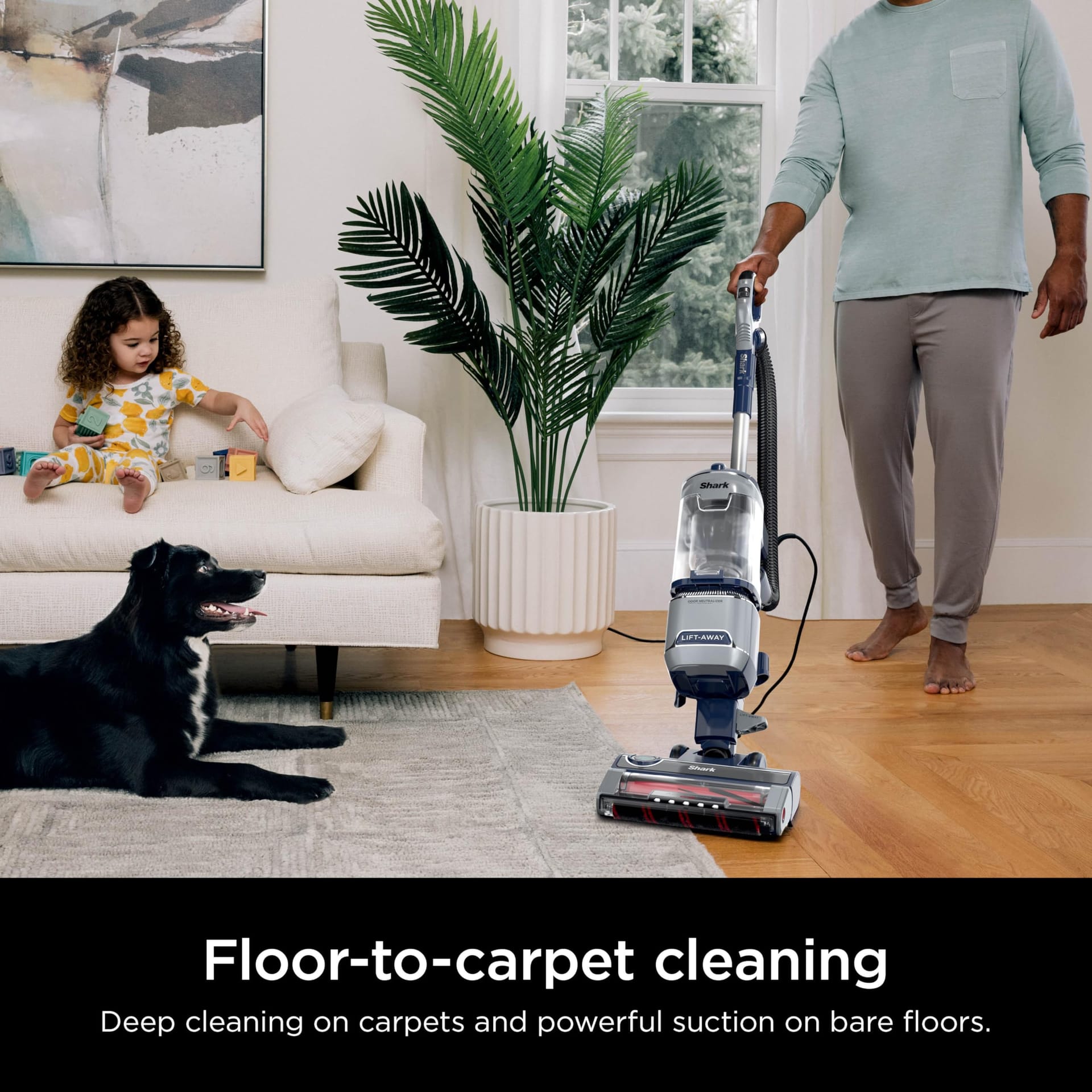 Renewed Shark UV900 Pet Performance Plus Lift-Away Upright Vacuum with Duoclean Powerfins HairPro and Odor Neutralizer Technology, Navy/Silver - Ideal Pet Hair Vacuum with Powerful Suction - Review Image 4