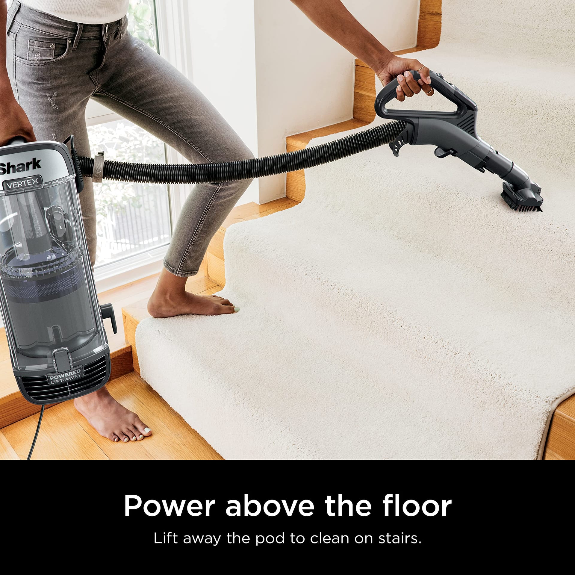 Shark AZ2001AMZ Vertex Duoclean PowerFins Upright Vacuum with Powered Lift-Away & Self-Cleaning Brushroll, Dark Lilac, 1 Qt Dust Cup - Powerful Suction for Deep Cleaning - Review Image 4
