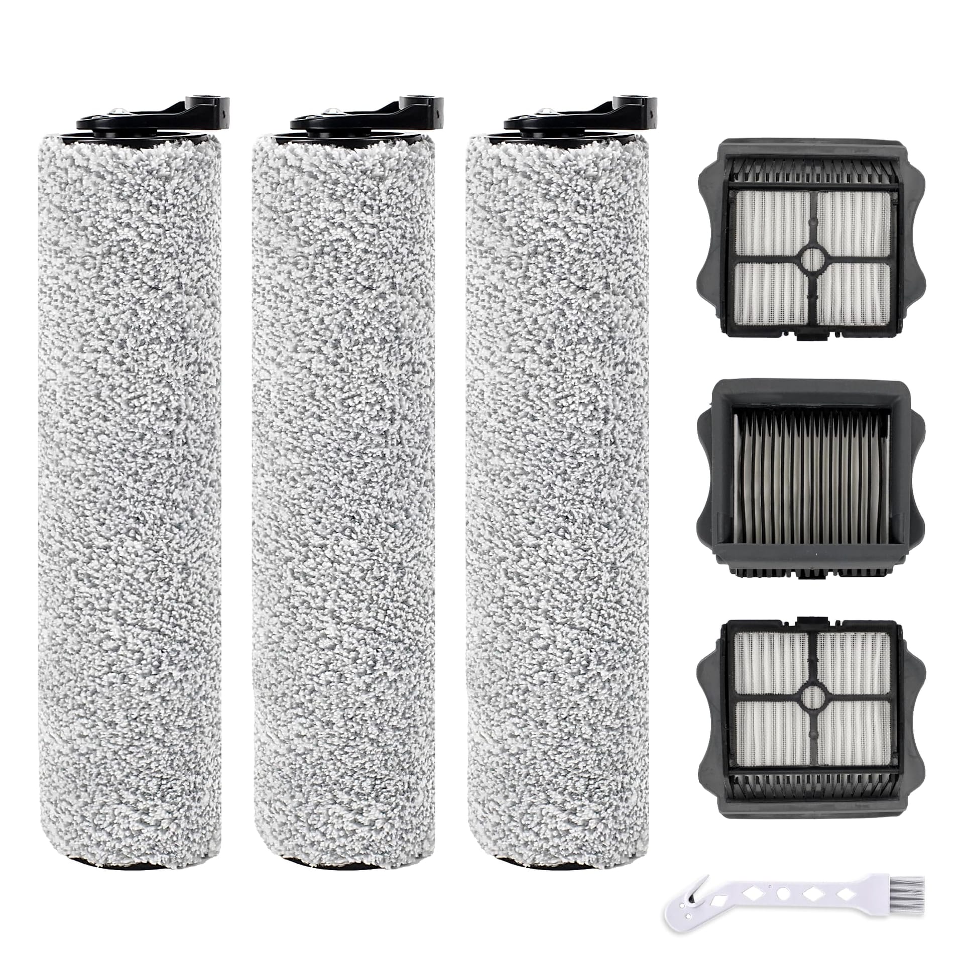 Replacement HEPA Filter and Roller Brush Set for Tineco iFloor 3 and Floor One S3 Cordless Wet Dry Vacuum Cleaner