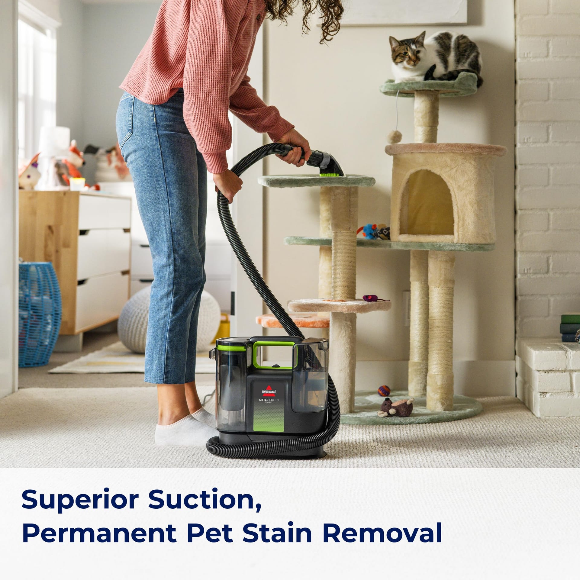Bissell® Little Green® Max Pet Portable Carpet & Upholstery Deep Cleaner with Self-Cleaning Tough Stain Tool - Review Image 4