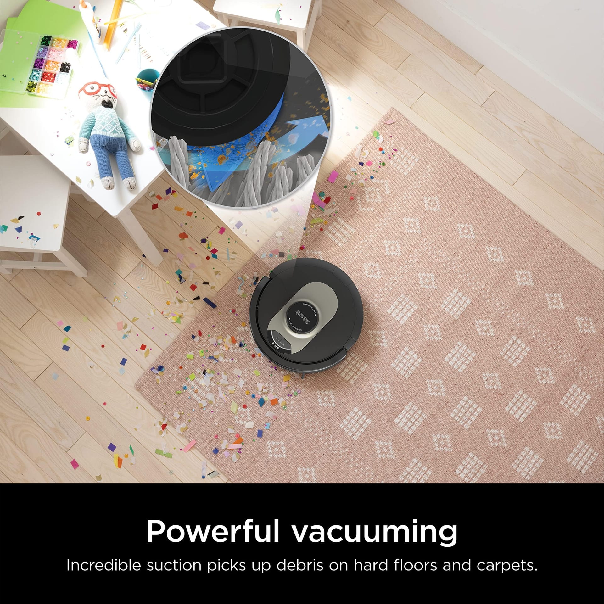 Powerful Shark AI Robot Vacuum with XL HEPA Self-Empty Base, Bagless, 60-Day Capacity, LiDAR Navigation, Perfect for Pet Hair, Wi-Fi Connected - Black - Review Image 2