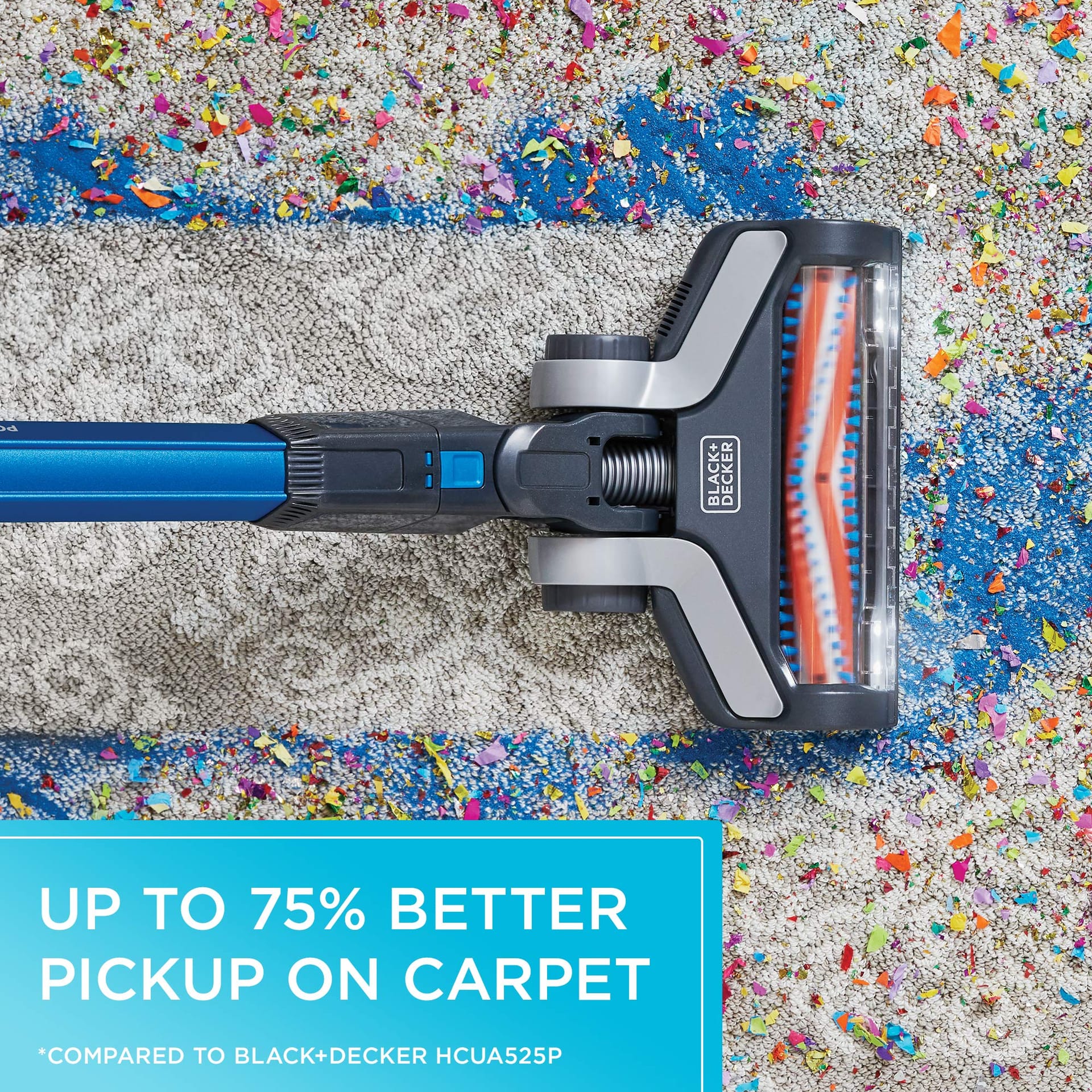 Lightweight Black+Decker Powerseries Extreme Cordless Stick Vacuum Cleaner for Pet Hair Cleaning, Blue (BSV2020G) - Review Image 3