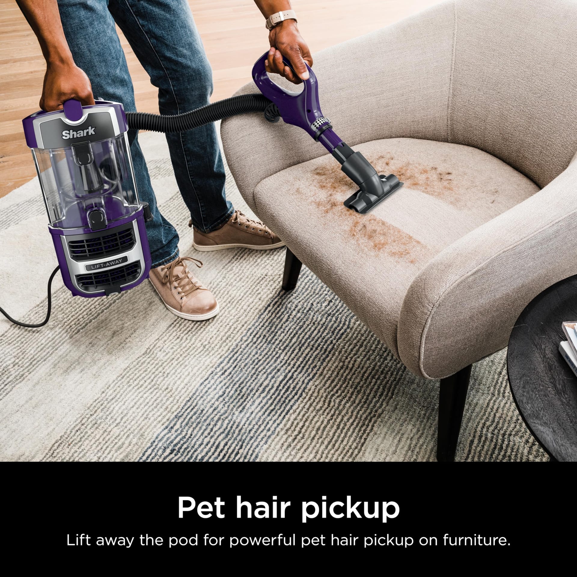 Shark Zd201 Lift-Away Upright Vacuum with PowerFins, Self-Cleaning Brushroll, HEPA Filter, LED Headlights - Eggplant - Review Image 3