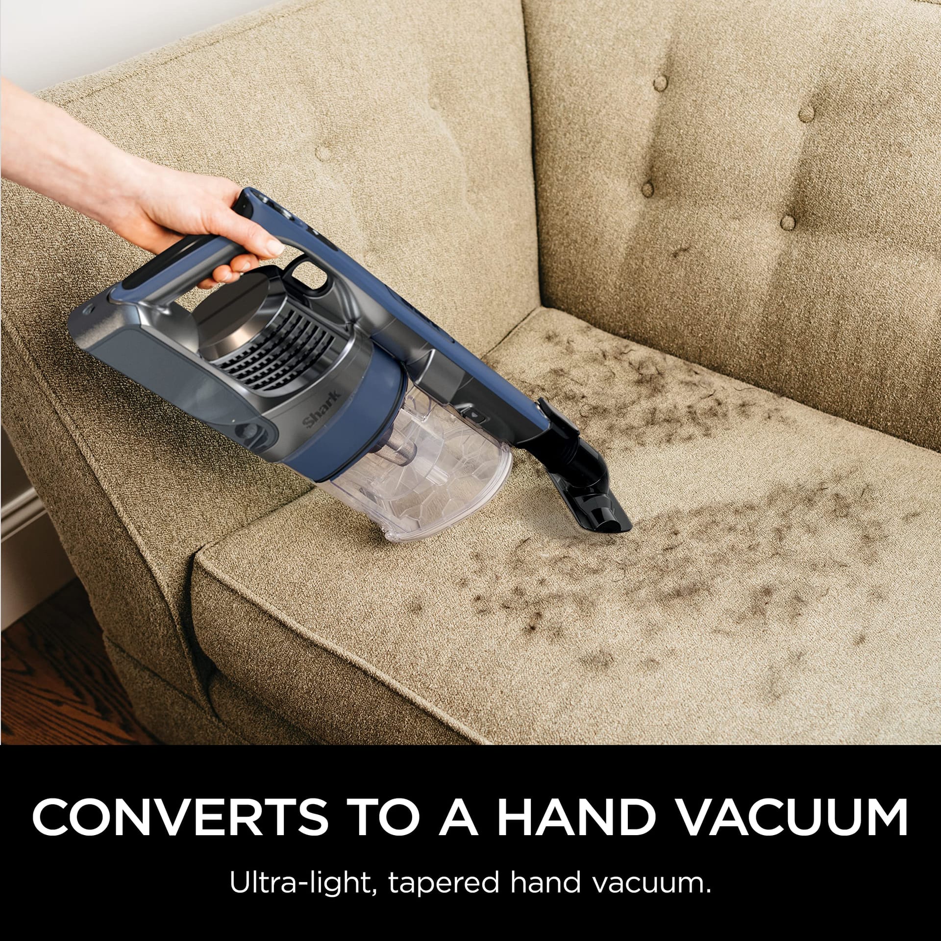 Shark Cordless Pet Plus Vacuum with Anti-Allergen Sealing, Lightweight Stick Vacuum for Pet Hair, 40-Min Runtime, Blue - Review Image 4